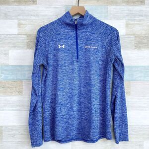 Bud Light Under Armour Loose 1/4 Zip Pullover Blue HeatGear Womens Medium